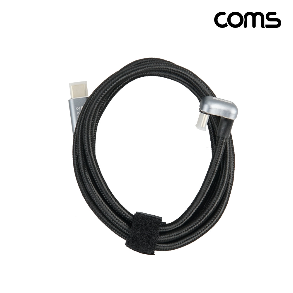 Coms USB 3.2 C타입 케이블 MM 1.5M, 10Gbps PD 고속충전 꺾임