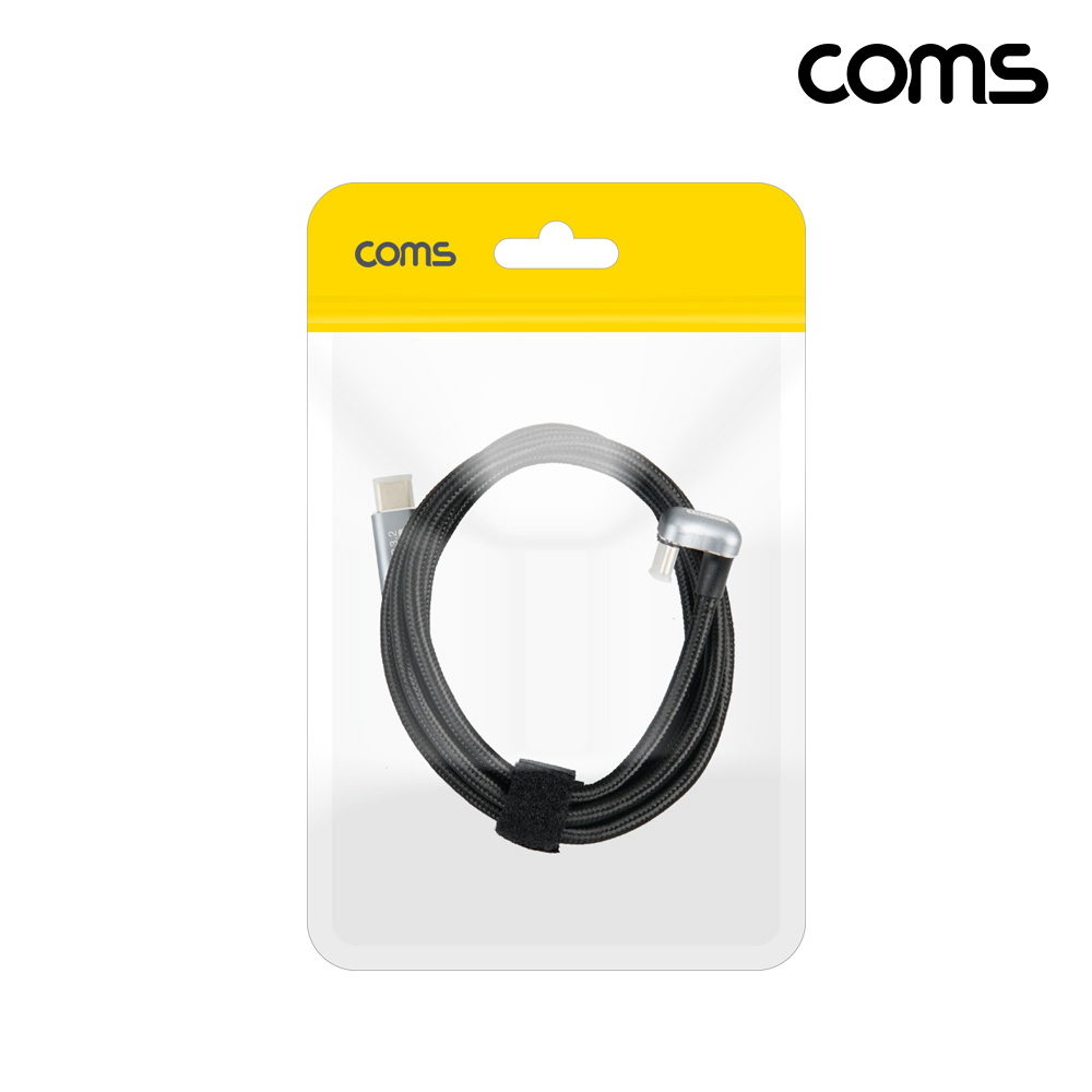 Coms USB 3.2 C타입 케이블 MM 1.5M, 10Gbps PD 고속충전 꺾임