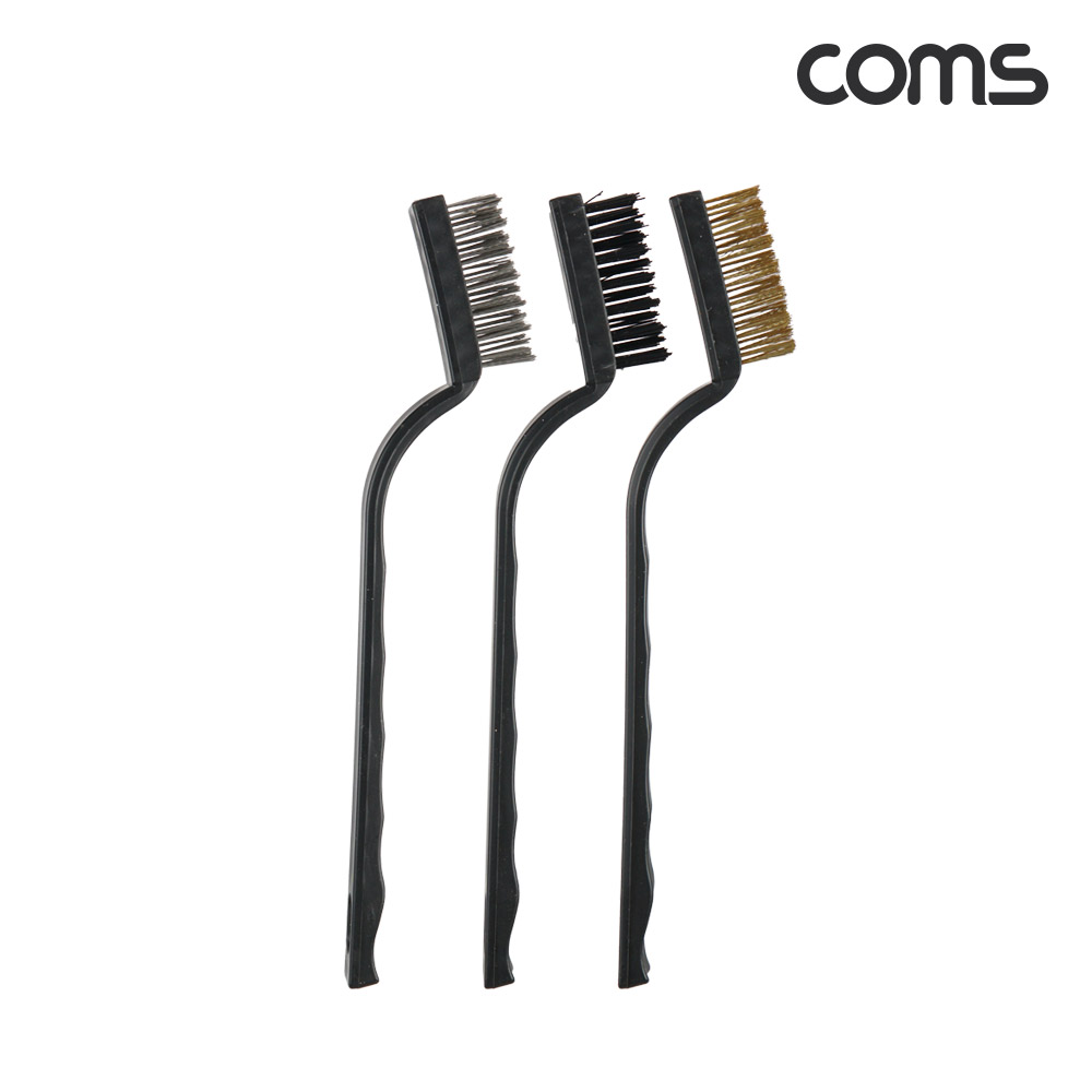 Coms 와이어 브러쉬 세트 나일론 철 황동 구리 스틸
