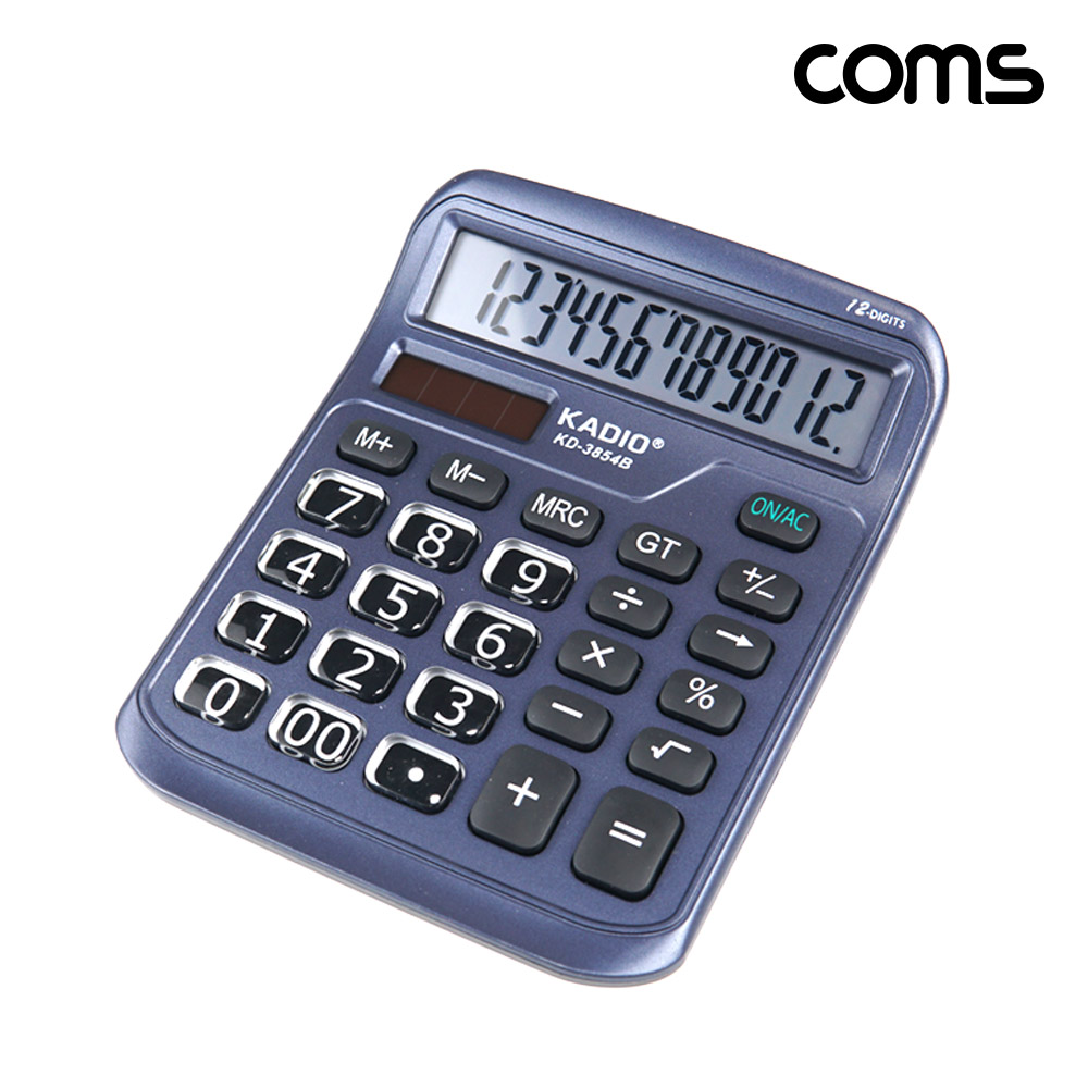 Coms 탁상용 전자 계산기 (12자리), 사무용, 일반, 버튼식, 휴대용