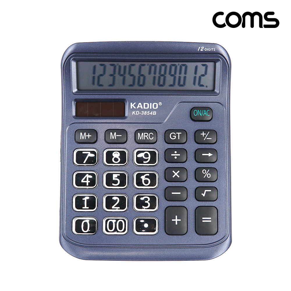 Coms 탁상용 전자 계산기 (12자리), 사무용, 일반, 버튼식, 휴대용