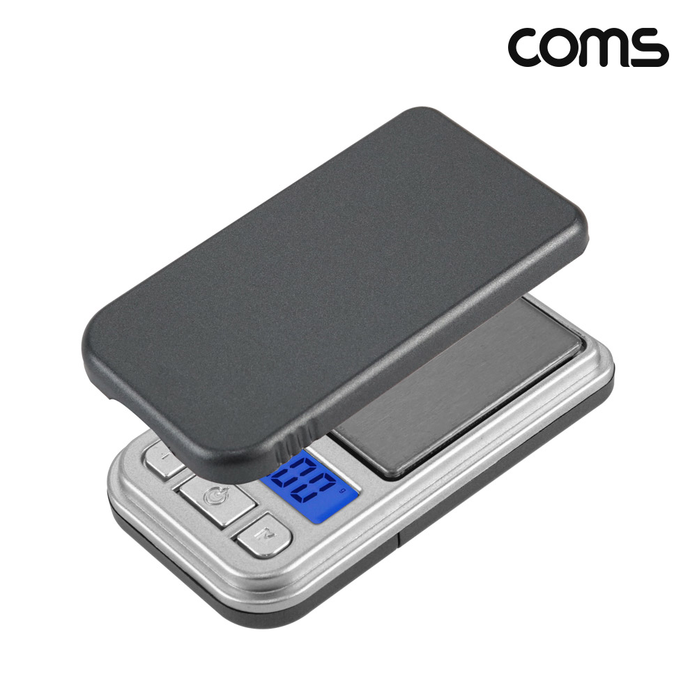 Coms 미니 초정밀 전자저울 0.01g~200g 휴대용 TARE 영점 초소형