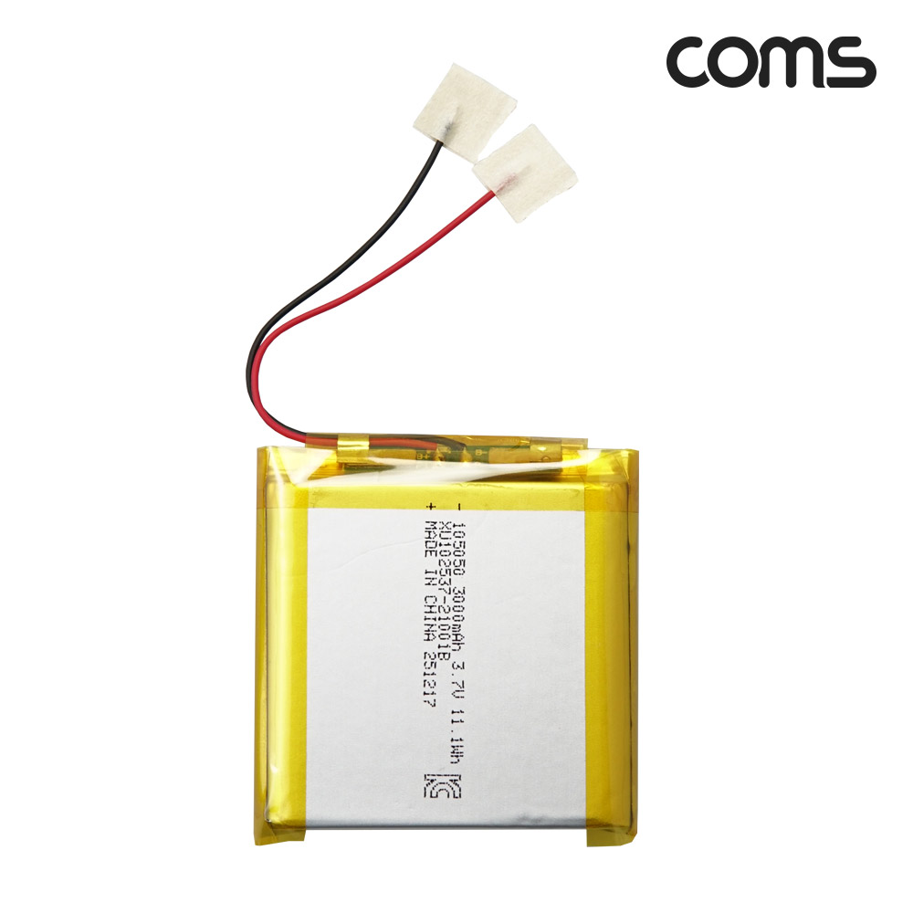 Coms 105050 충전지 3.7V 3000mAh 리튬폴리머 배터리