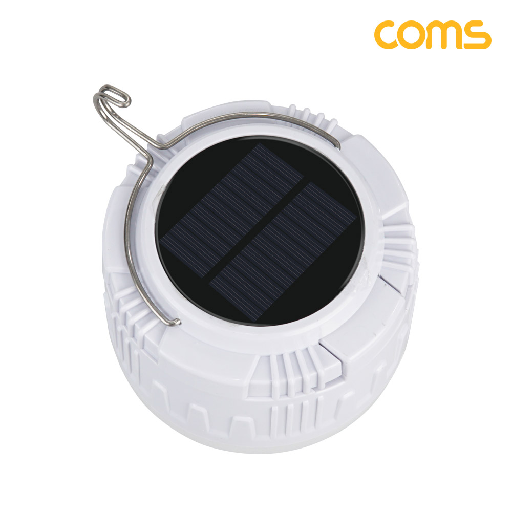 Coms 태양광 충전식 LED 랜턴 램프 라이트 밝기조절 캠핑등 낚시등 작업등