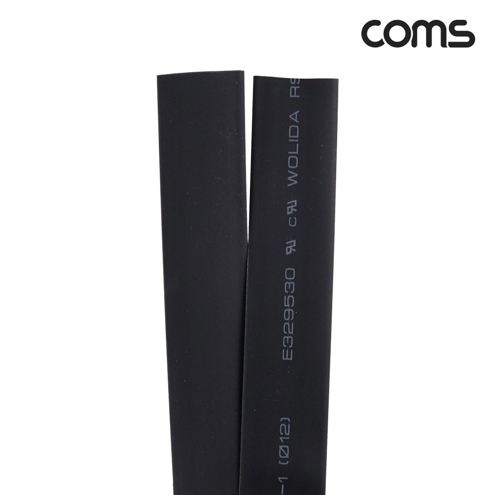 Coms 수축 튜브 12mm 길이 100M 검정 1롤