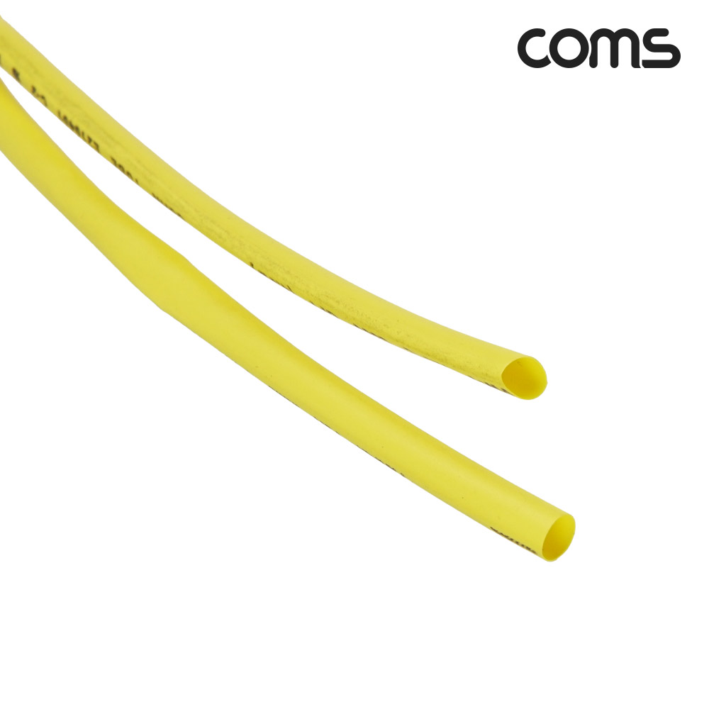Coms 수축 튜브 4mm 길이 1M 노랑 1개