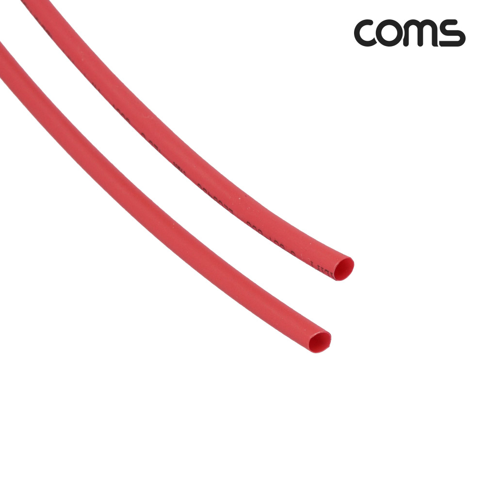 Coms 수축 튜브 2mm 길이 1M 빨강 1개