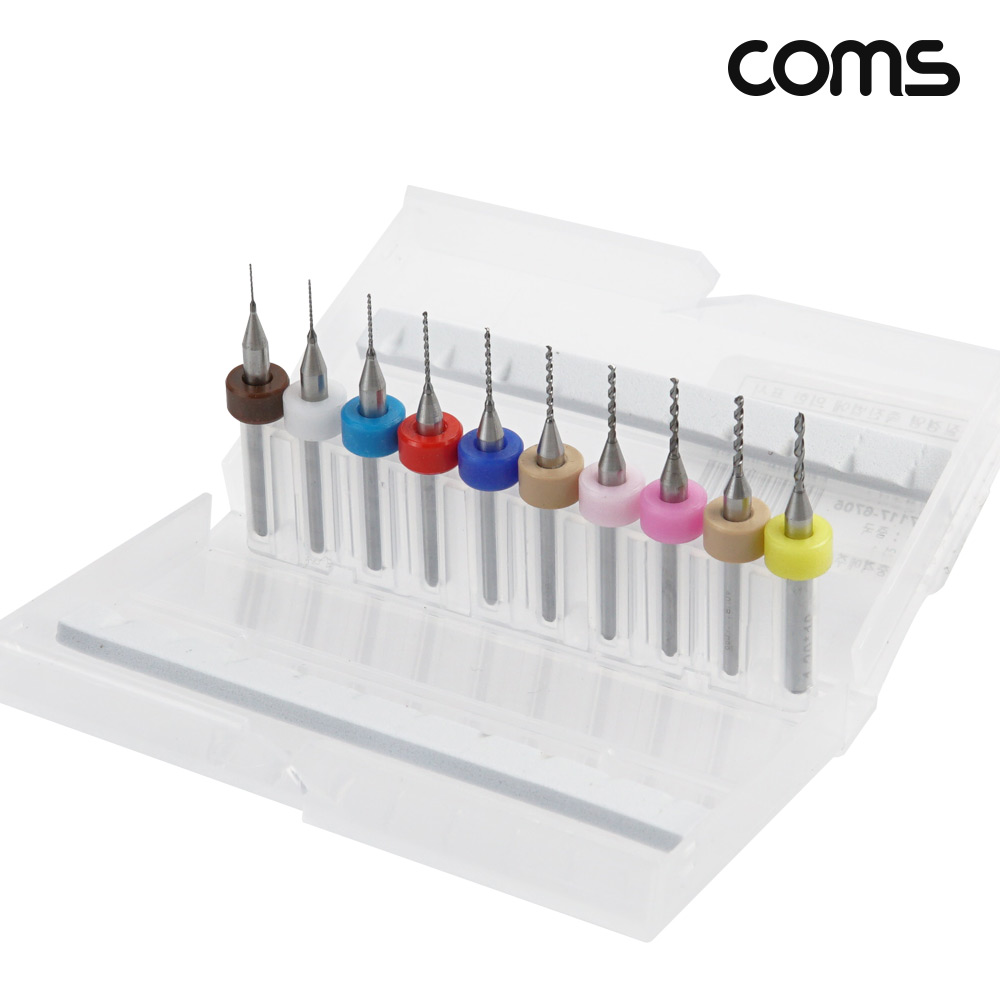Coms 연마 비트 세트 10pcs연마날 드릴형 0.3mm-1.2mm