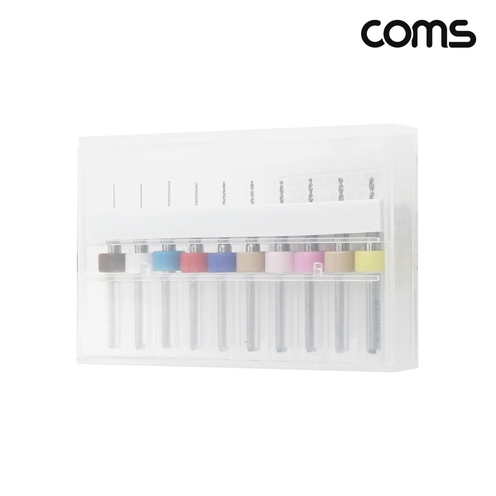 Coms 연마 비트 세트 10pcs연마날 드릴형 0.3mm-1.2mm
