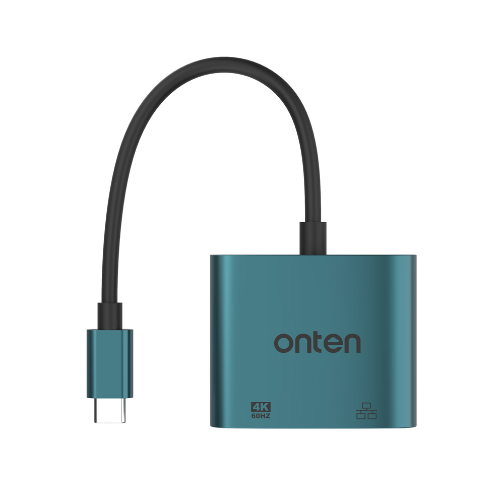 Coms C타입 to HDMI 4K@60Hz 컨버터 RJ45 랜 100Mbps 젠더
