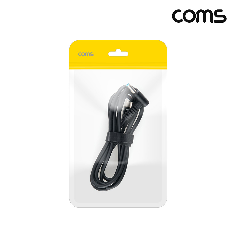 Coms C타입 DC 외경 4.5 내경 0.6 전원 변환케이블 1.5m 65W HP 노트북 PD 충전