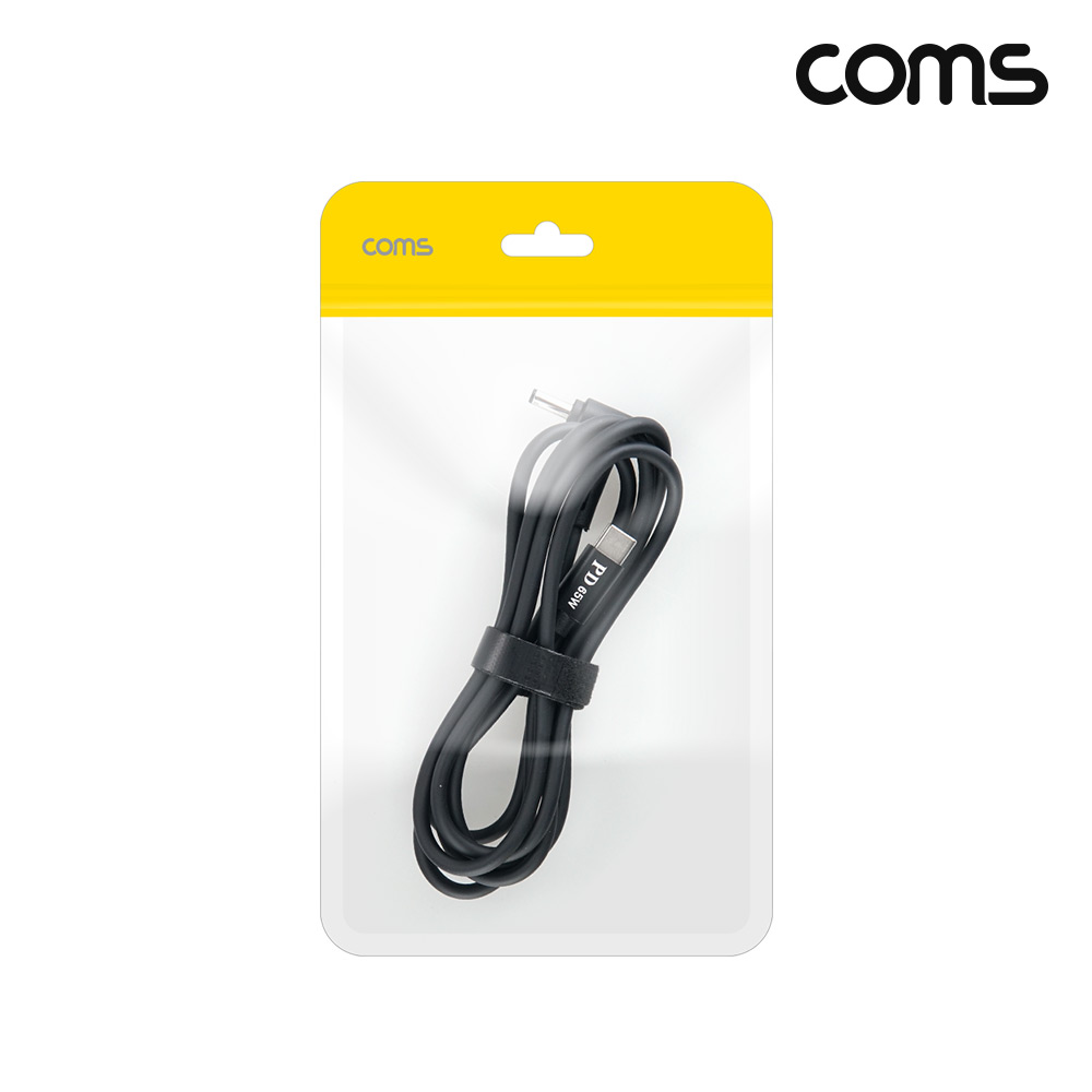 Coms C타입 DC 외경 4.0 내경 1.7 전원 변환케이블 1.5m 65W 노트북 PD 충전