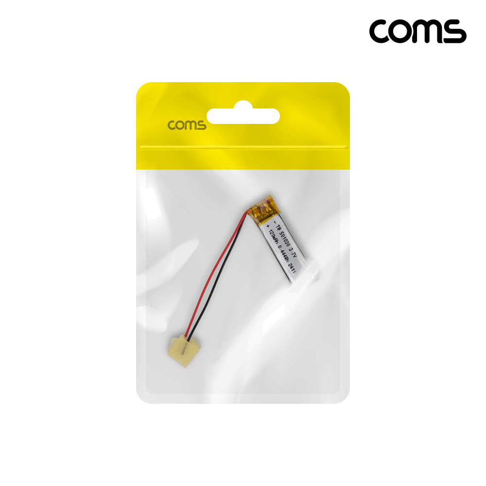 Coms 501030 리튬폴리머 배터리 충전지 3.7V 120mAh