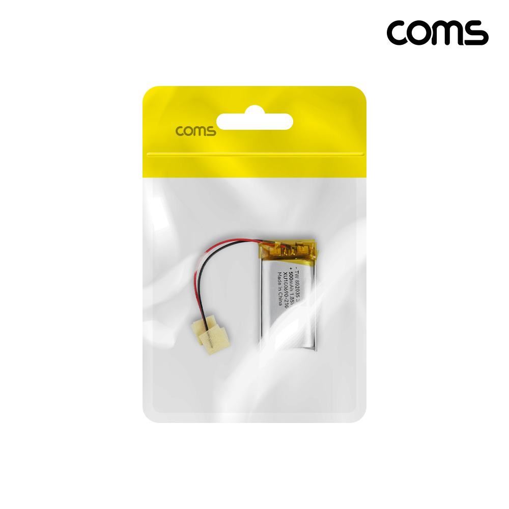 Coms 802035 리튬폴리머 배터리 충전지 3.7V 500mAh