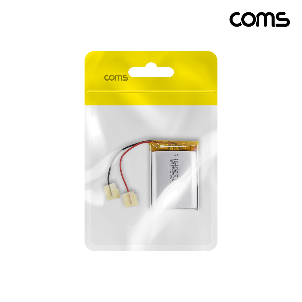 Coms 103040 리튬폴리머 배터리 충전지 3.7V 1200mAh