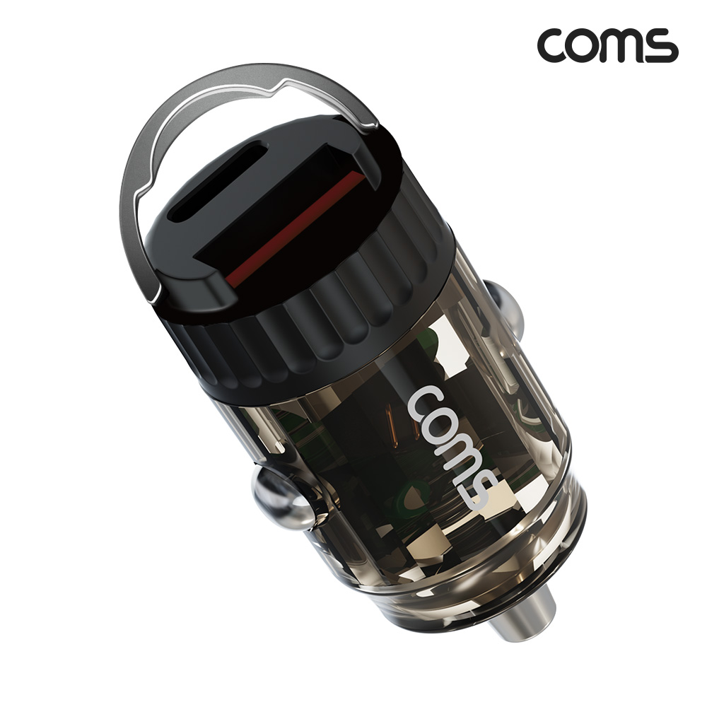 Coms PPS 36W 매립형 차량용 고속충전기 시가잭 QC 3.0