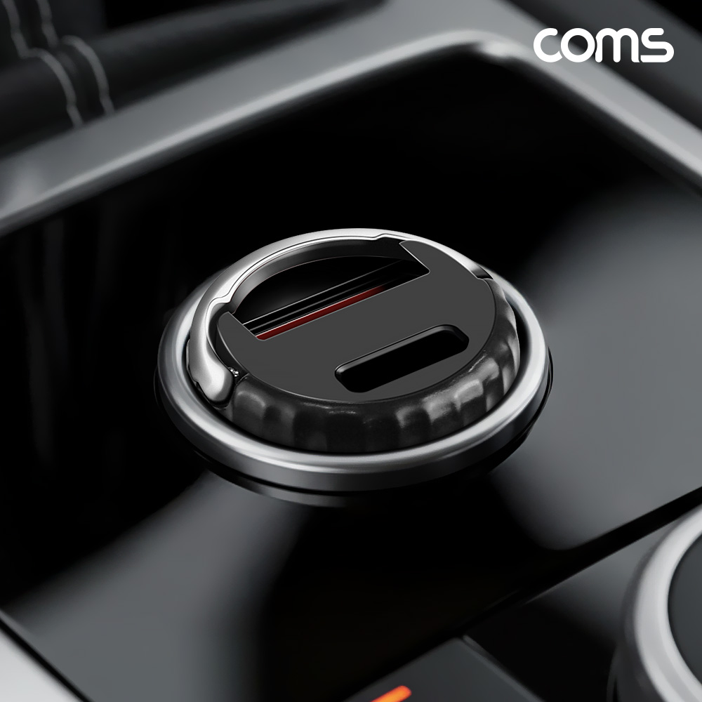 Coms PPS 36W 매립형 차량용 고속충전기 시가잭 QC 3.0