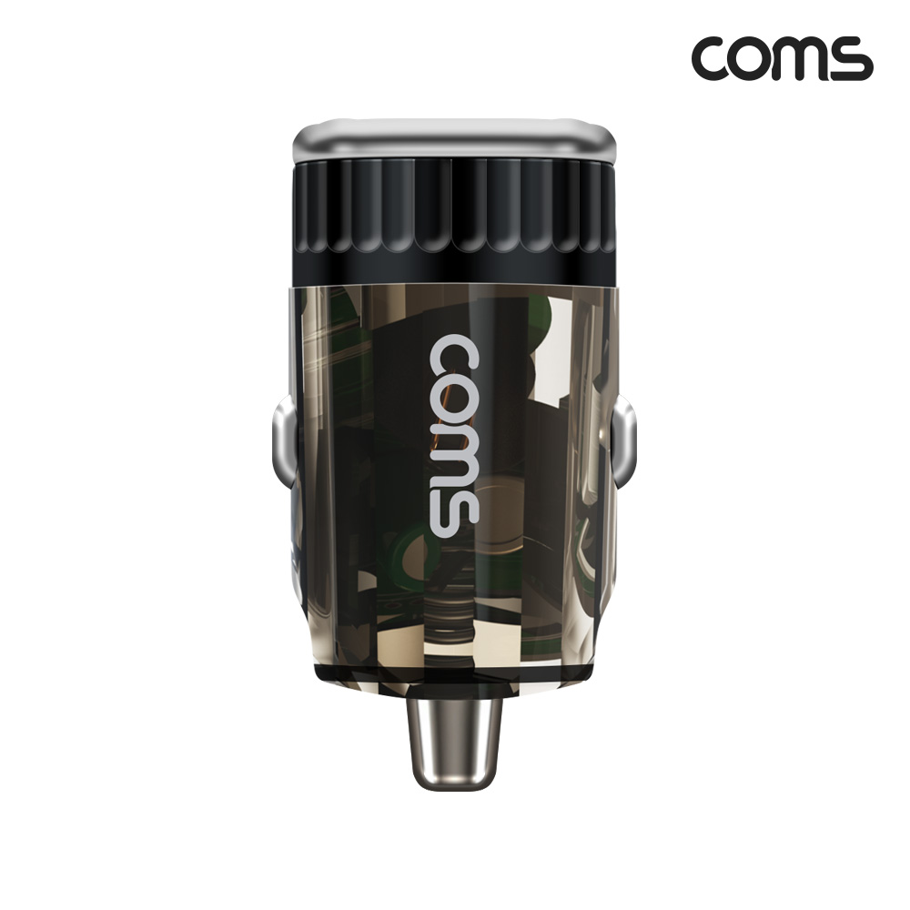 Coms PPS 36W 매립형 차량용 고속충전기 시가잭 QC 3.0