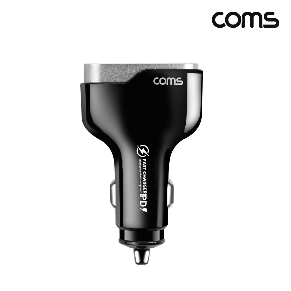 Coms PD 138W 차량용 3포트 고속충전기 QC 초고속 PPS 시가잭
