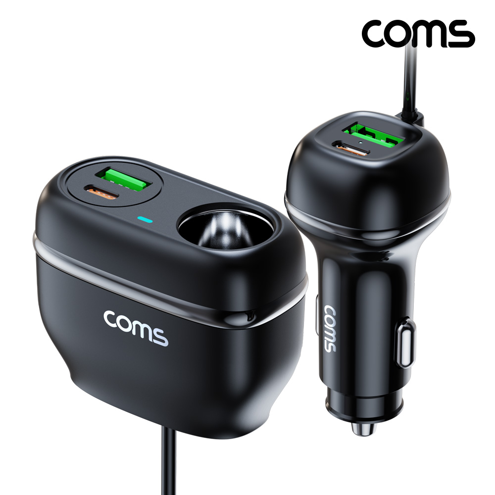 Coms PD 102W 차량용 5포트 고속충전기 QC 초고속 PPS 시가잭
