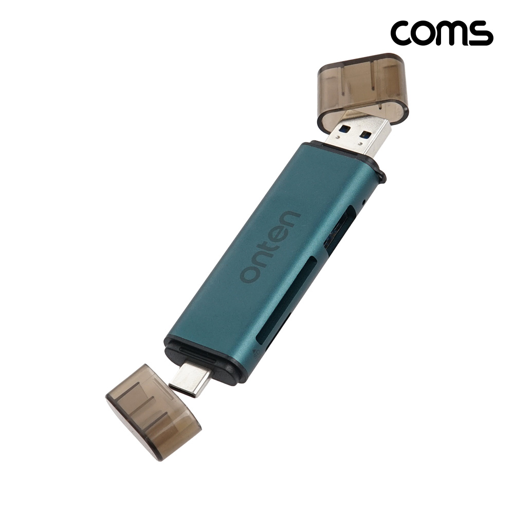 Coms USB A 3.0 + C타입 멀티허브 카드리더 480Mbps