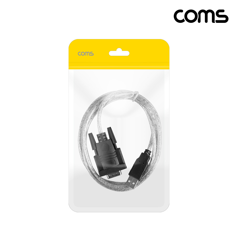 Coms USB 시리얼 컨버터 케이블 1.2m RS232 변환 DB 9Pin