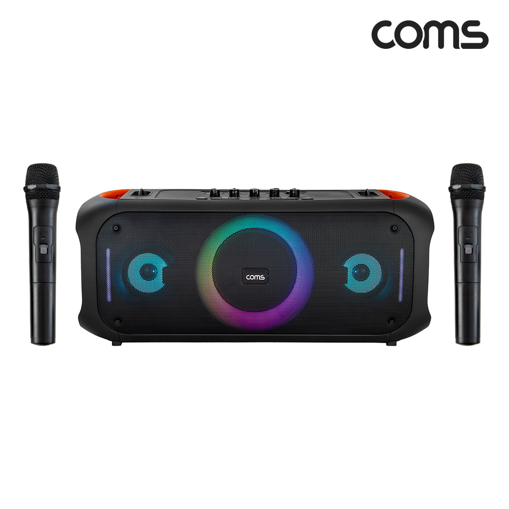 Coms 블루투스 스피커 앰프 무선 마이크 최대 70W 노래방 버스킹