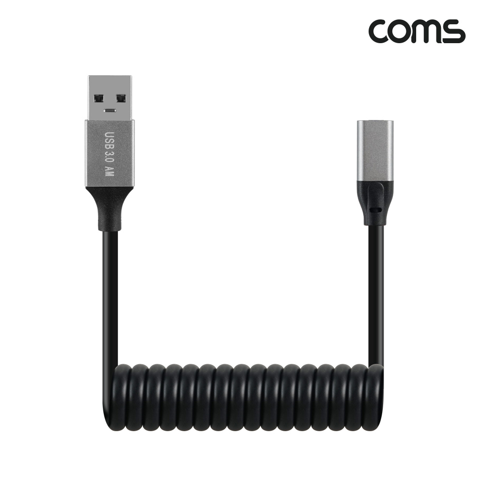 Coms USB 3.0 스프링 케이블 30cm~1M C타입