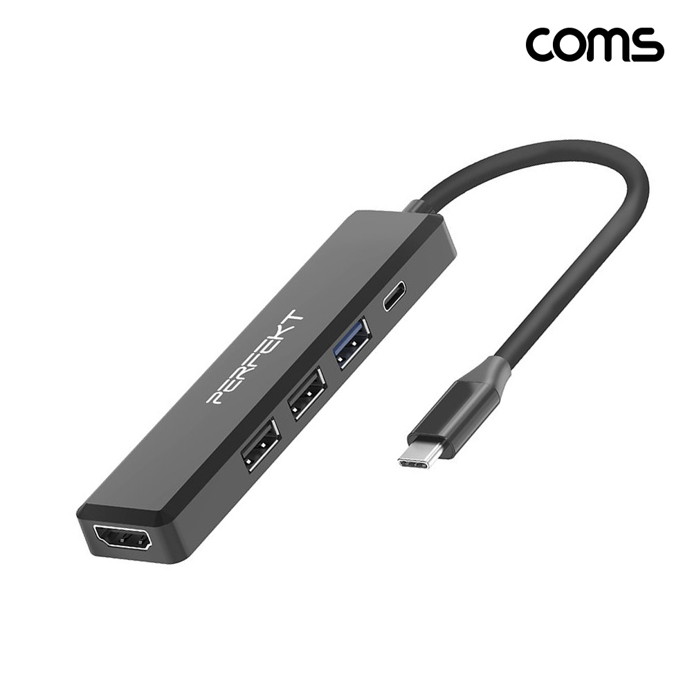 Coms USB C타입 멀티허브 HDMI 4K@30Hz PD100W USB 3.0