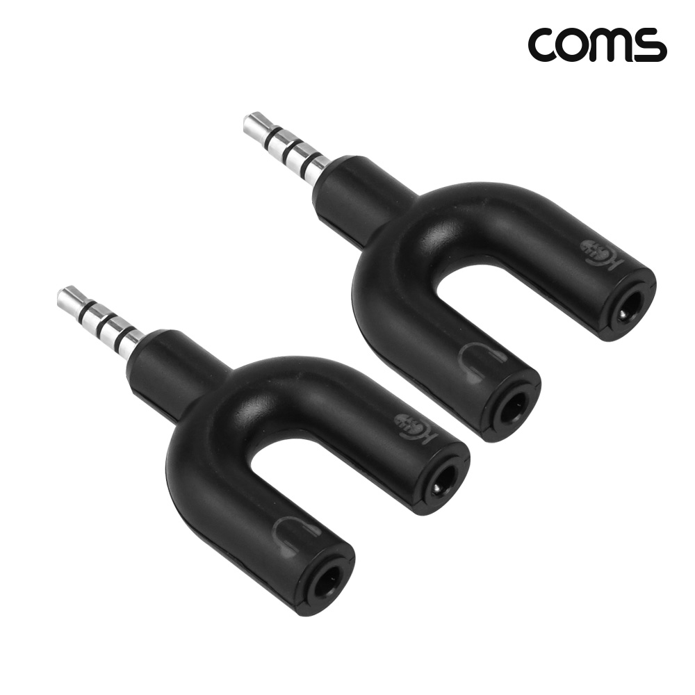 Coms 3.5mm 스테레오 오디오 젠더 Y형 2개입