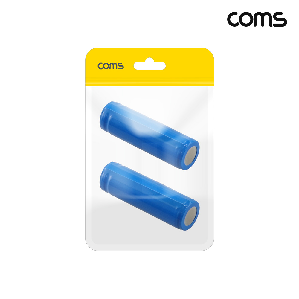 Coms 14500 충전지 3.7V 800mAh 리튬이온 AA 배터리 2개입