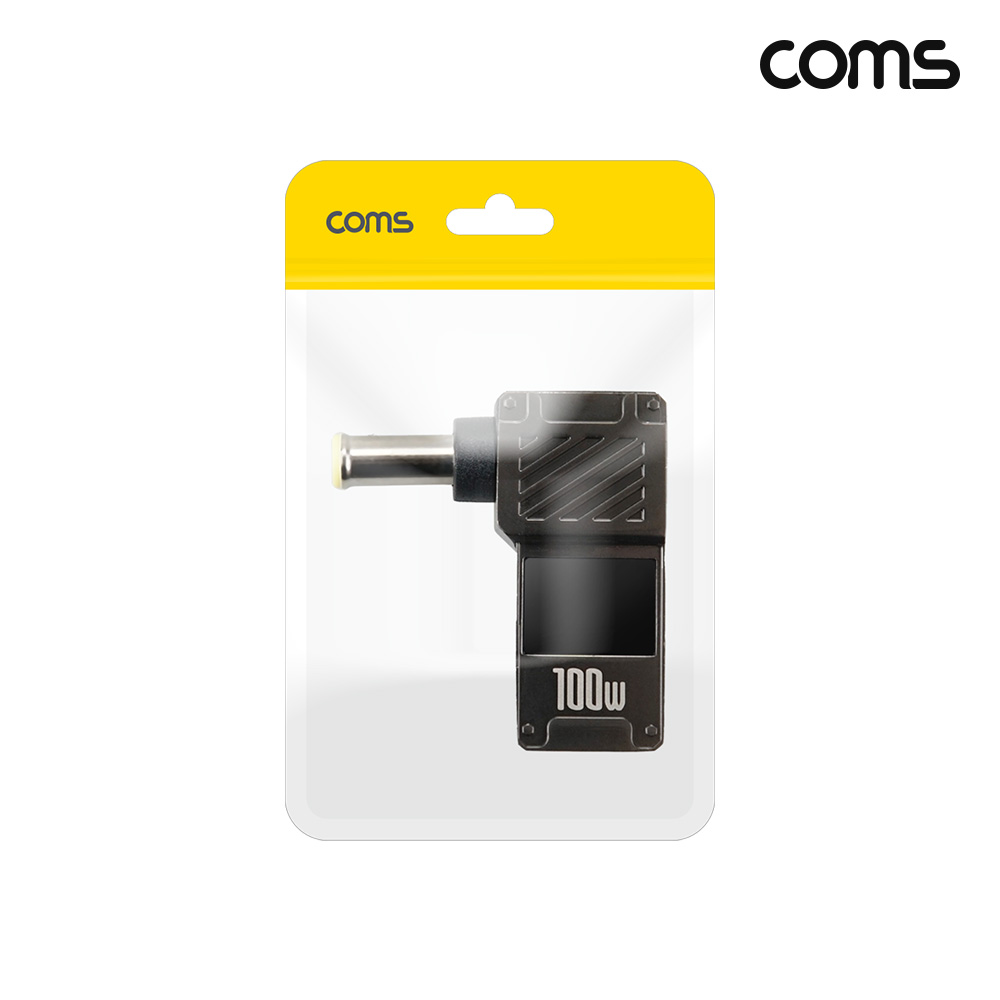 Coms C타입 PD 변환 젠더 100W 20V 꺾임 고리형 외경 5.0 내경 1.0