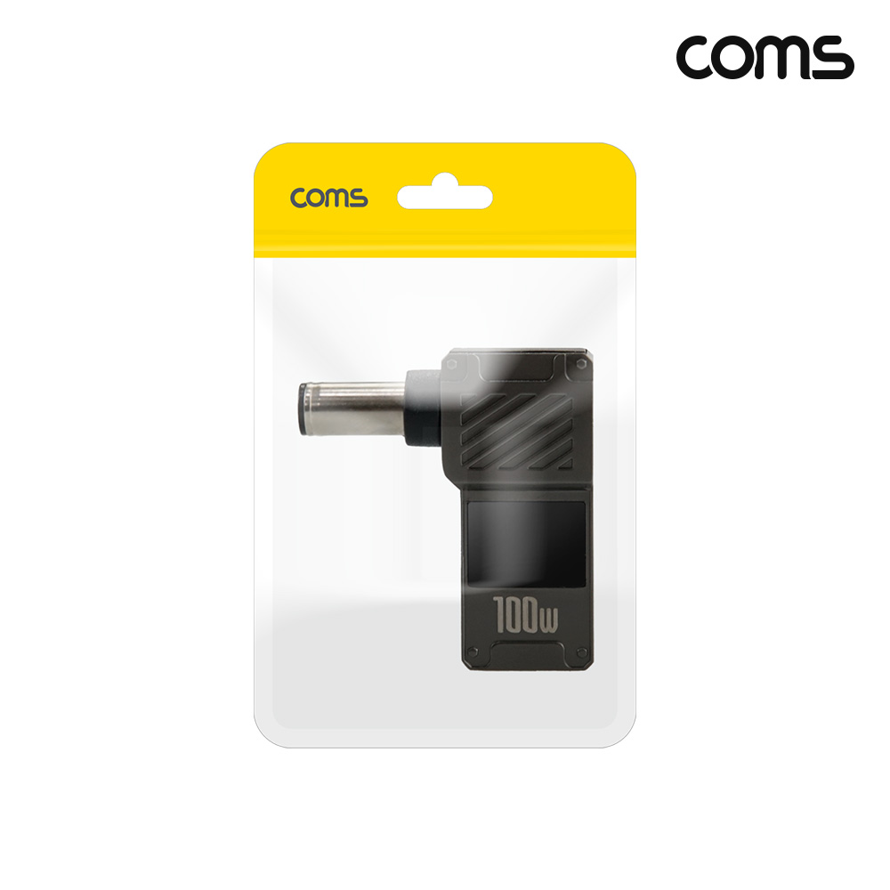 Coms C타입 PD 변환 젠더 100W 20V 꺾임 고리형 외경 6.0 내경 0.6