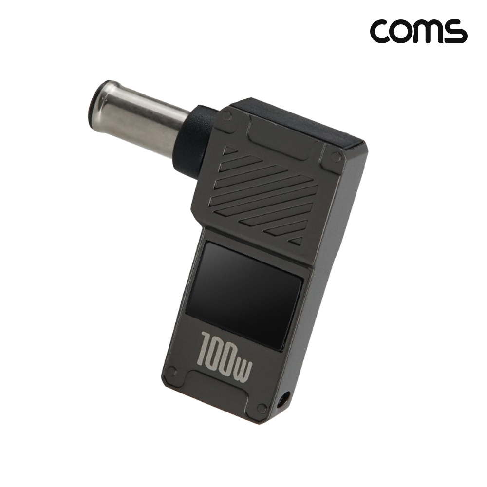 Coms C타입 PD 변환 젠더 100W 20V 꺾임 고리형 외경 6.0 내경 4.4