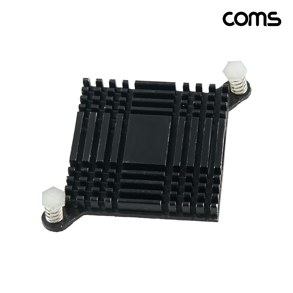Coms 쿨러 방열판 알루미늄 38mm x 38mm x 14mm Black