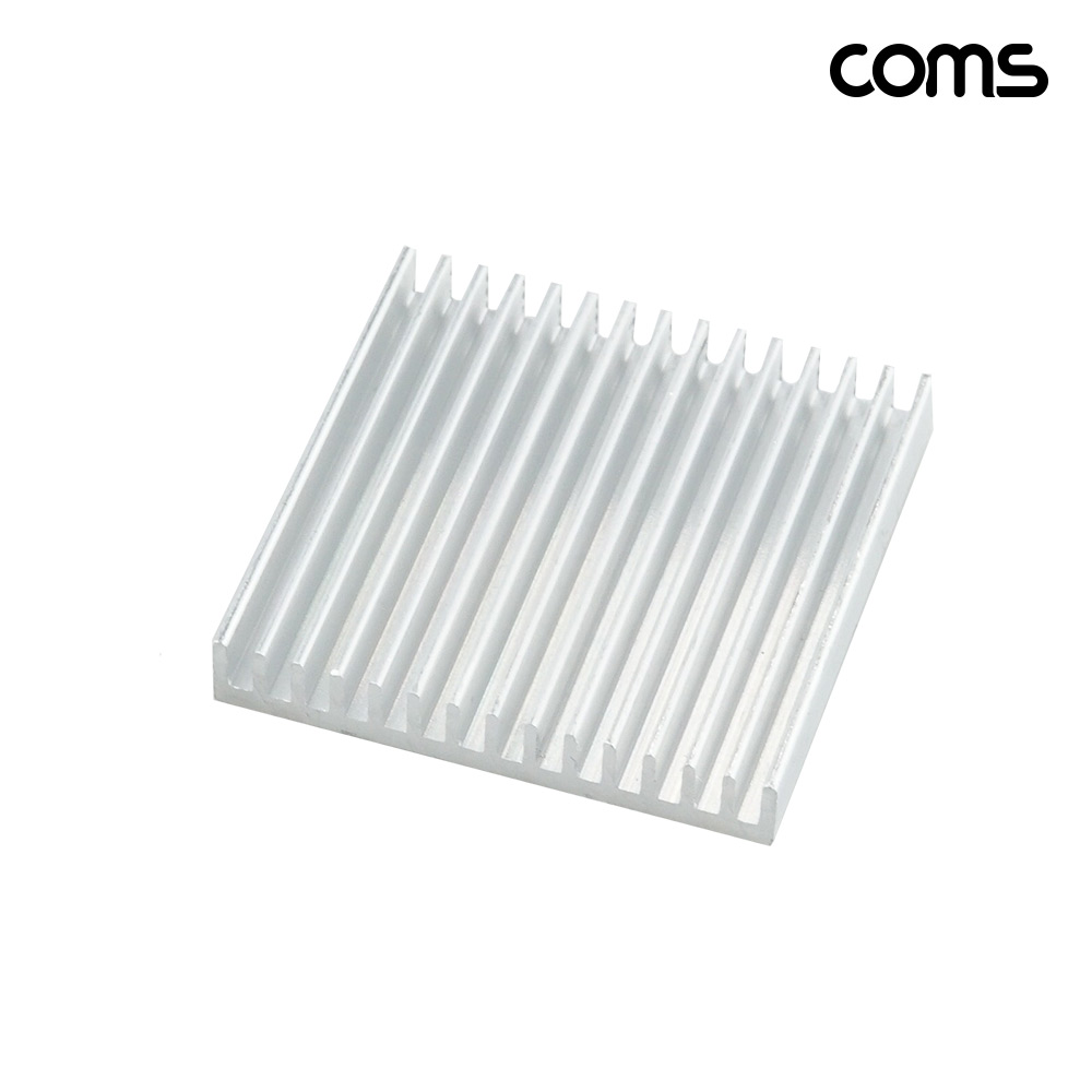 Coms 쿨러 방열판 알루미늄 40mm x 40mm x 6mm white