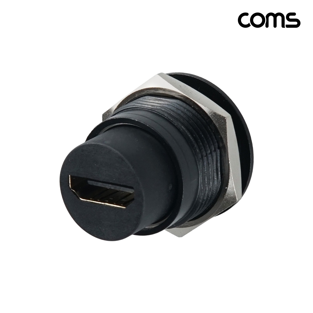 Coms HDMI 패널 마운트 연장 포트 너트 체결형 원형 벌크헤드