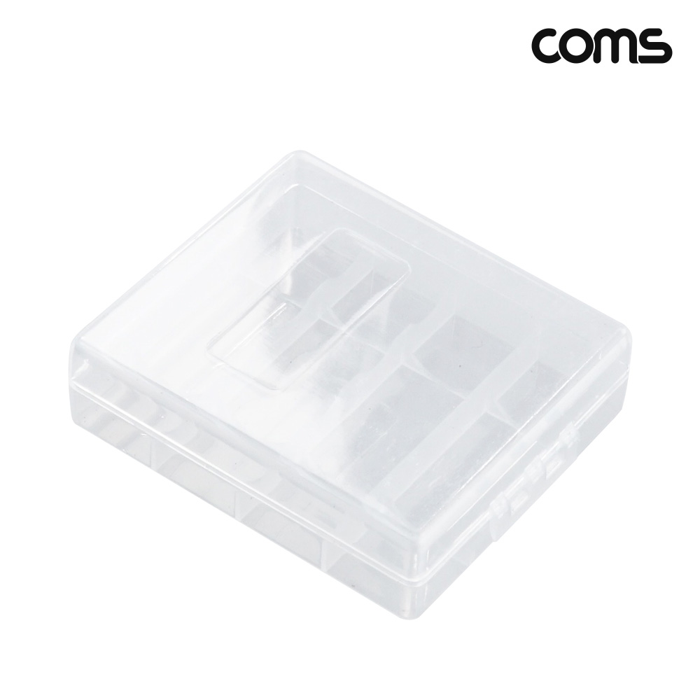 Coms 14500 건전지 케이스 배터리 4개 보관 투명 AA