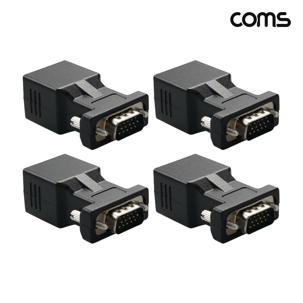Coms VGA to RJ45 MF 변환젠더 4개입