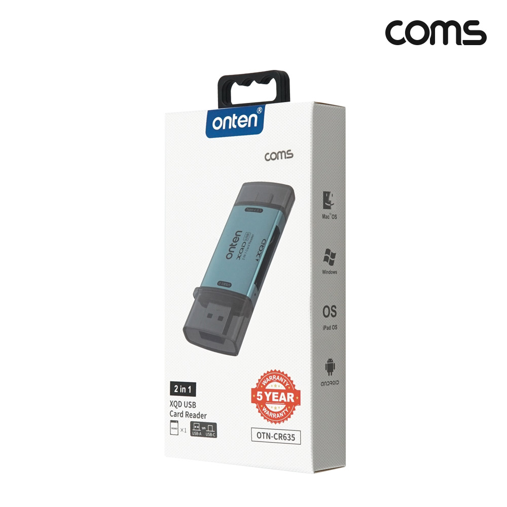Coms XQD 멀티 카드리더기 A타입 C타입 5Gbps