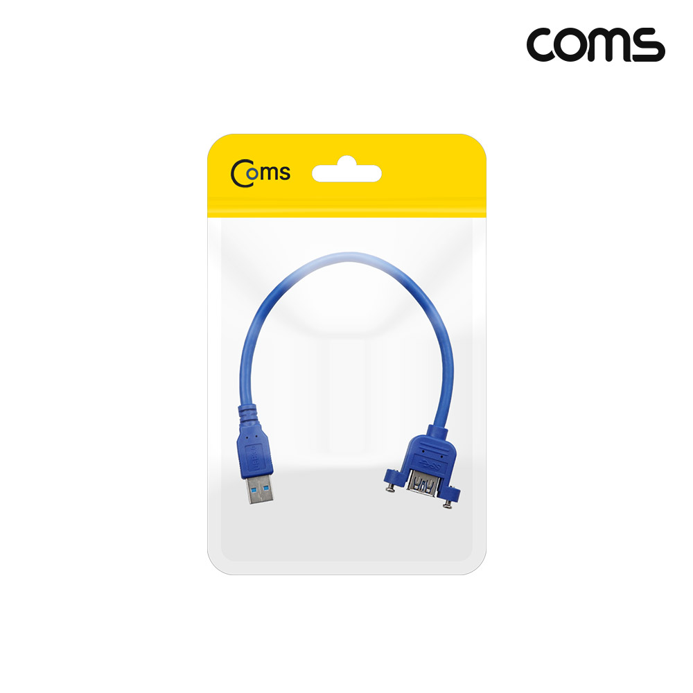 Coms USB 3.0 MF 연장 케이블 30cm 5Gbps 브라켓 연결형