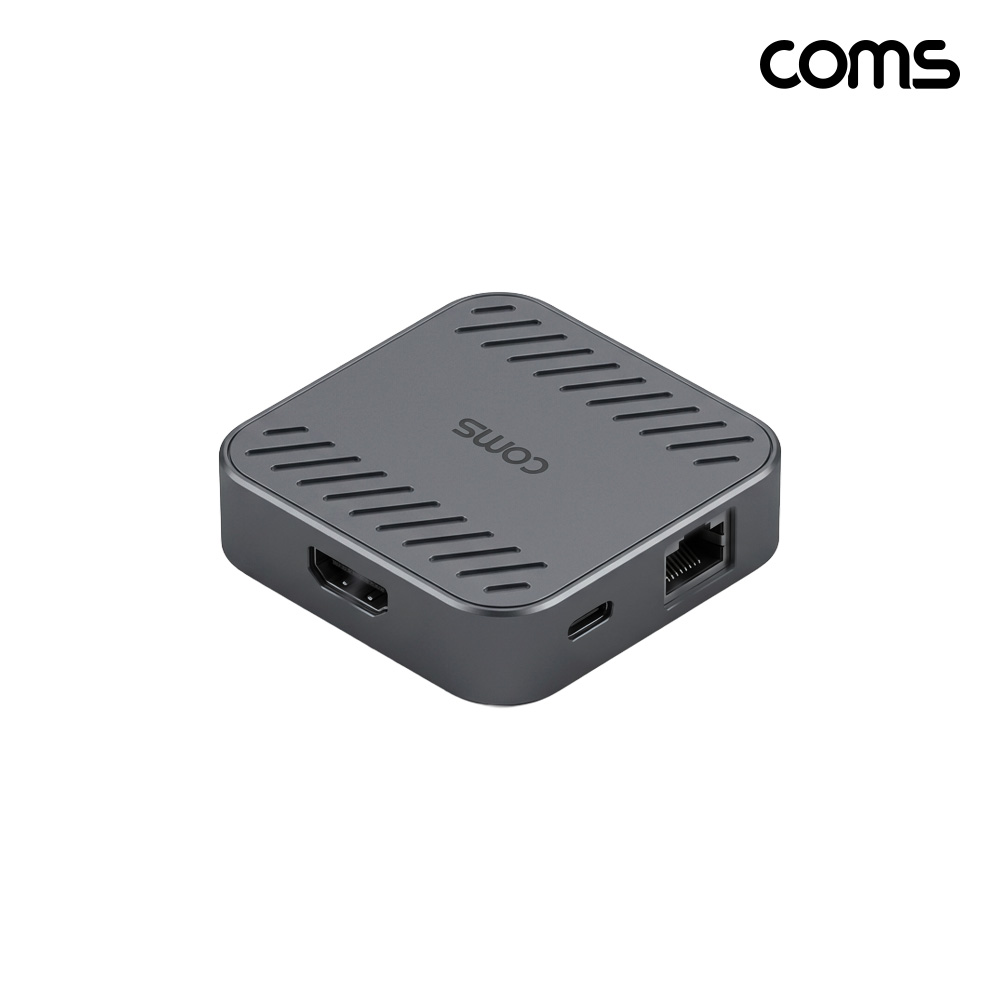 Coms 6in1 맥세이프 USB-C 초소형 멀티 허브 10Gbps PD 100W HDMI 4K60Hz LAN 1Gbps Audio