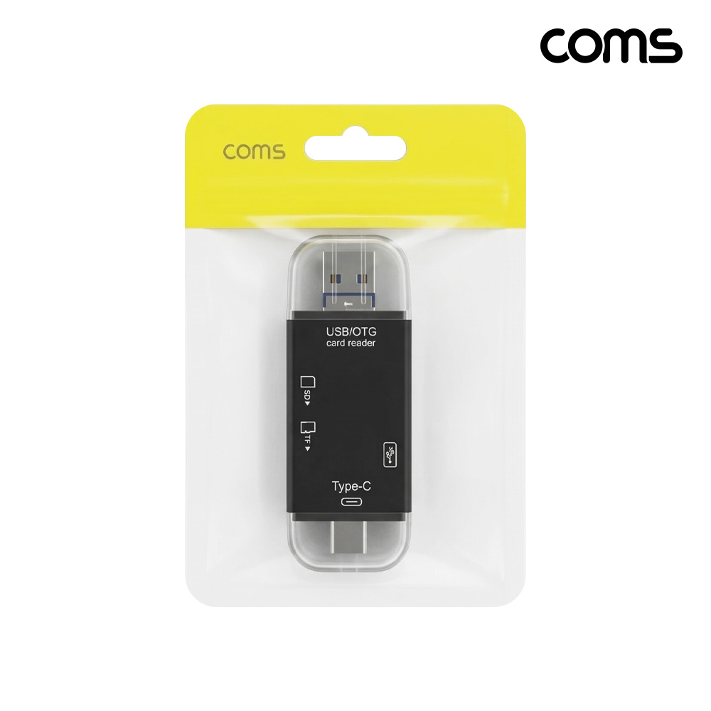 Coms 3 in 1 USB 카드리더기 C타입 A타입 마이크로5핀