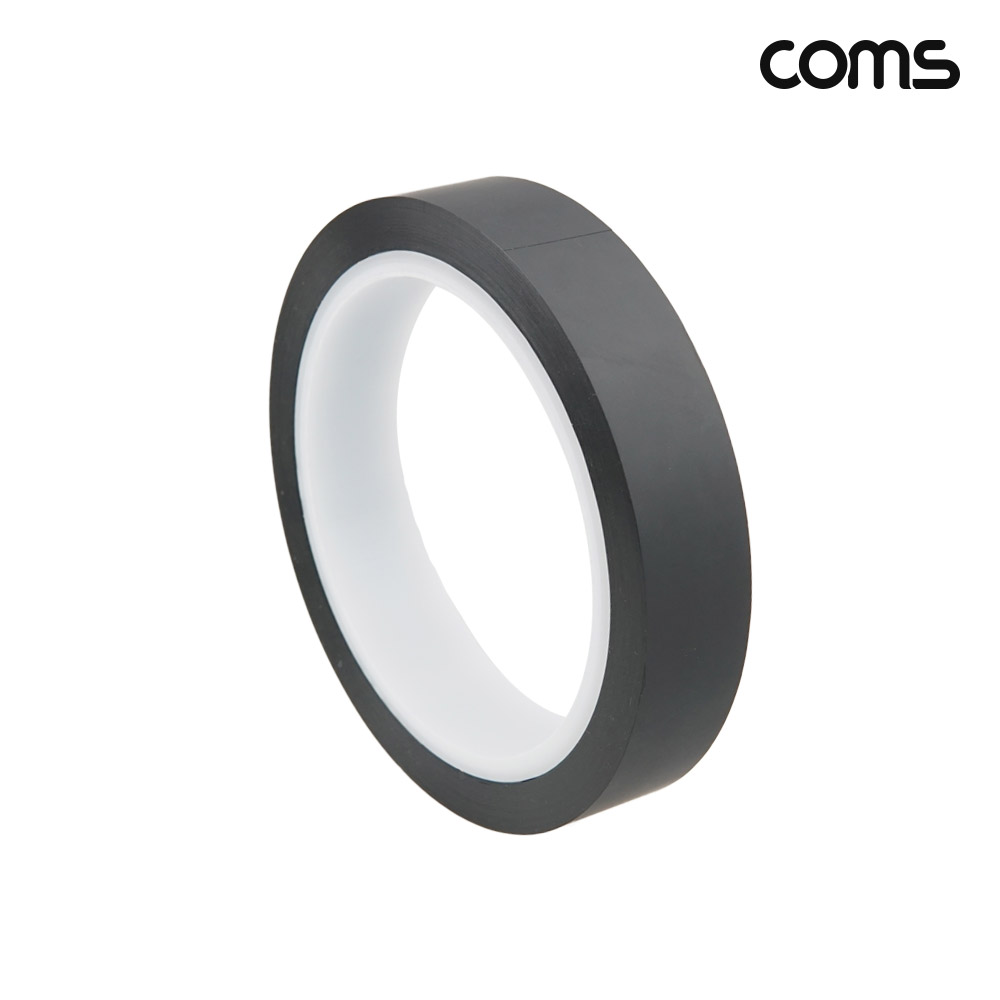 Coms 전기 절연 비닐 테이프 black 폭 2cm 전기부품 절연 보호 배선 마감