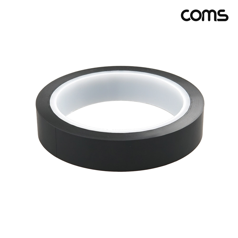 Coms 전기 절연 비닐 테이프 black 폭 2cm 전기부품 절연 보호 배선 마감