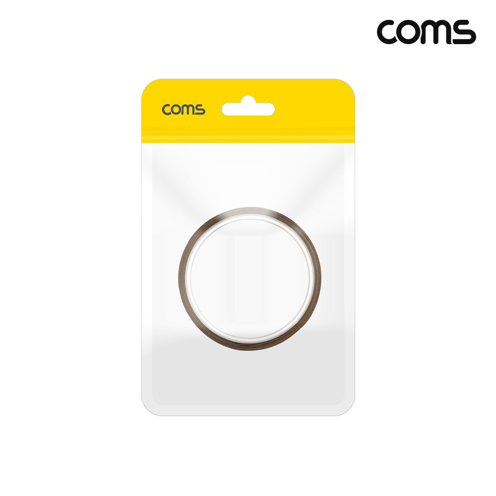 Coms 고온 내열 천 테이프 폭 1cm Brown 밀봉기 고온 나연 방지용