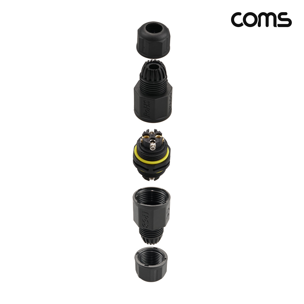 Coms IP68 4핀 4선 방수 보호 전선 커넥터