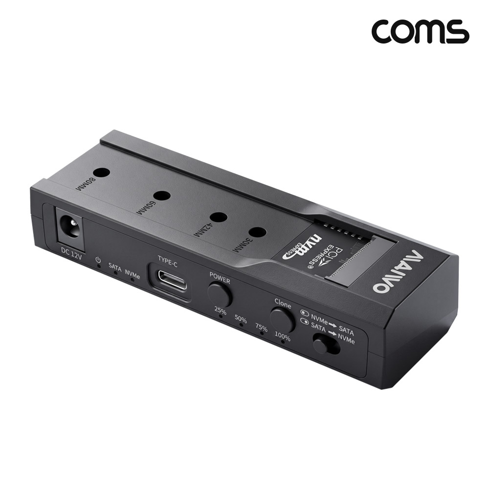Coms 클론 2BAY SSD HDD 도킹 컨버터 듀얼 복사 복제 USB3.2
