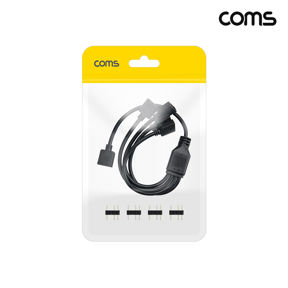Coms 12V ARGB 케이블 30cm 4분배 3P 연결 핀 4개 포함