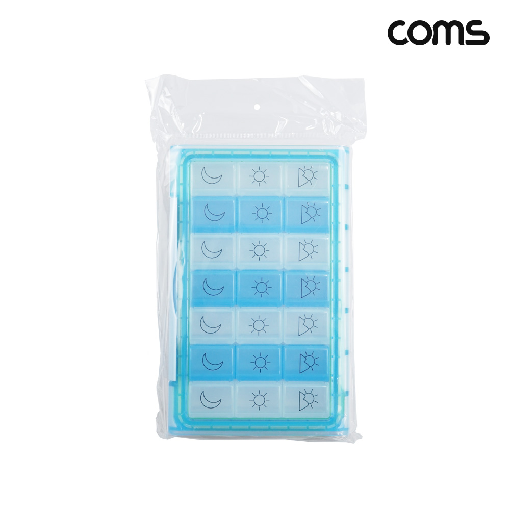 Coms 요일별 알약 케이스 7칸 시간대별 다용도 수납함 정리 보관